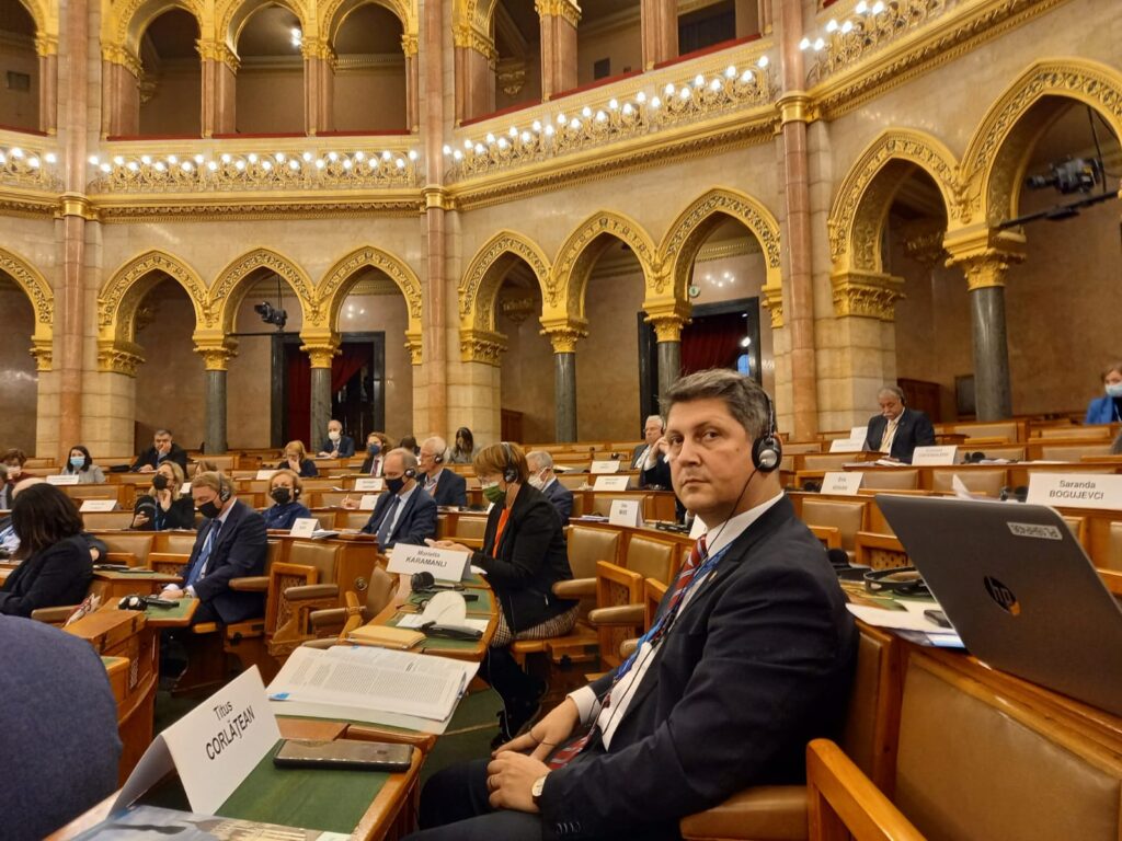 Senatorul PSD, Titus Corlățean, membru al Delegației române la APCE, intervenții pertinente în cadrul lucrărilor Comisiei APCE pentru afaceri politice și democrație, Budapesta, 3-4 noiembrie 2021