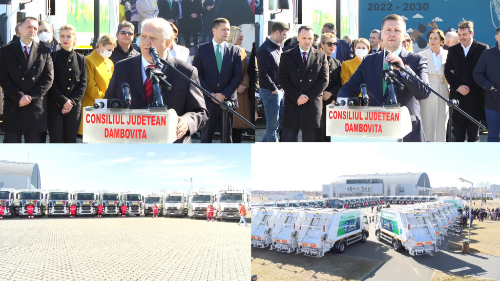 Dâmbovița, au fost prezentate utilajele pentru colectarea și transportul deșeurilor