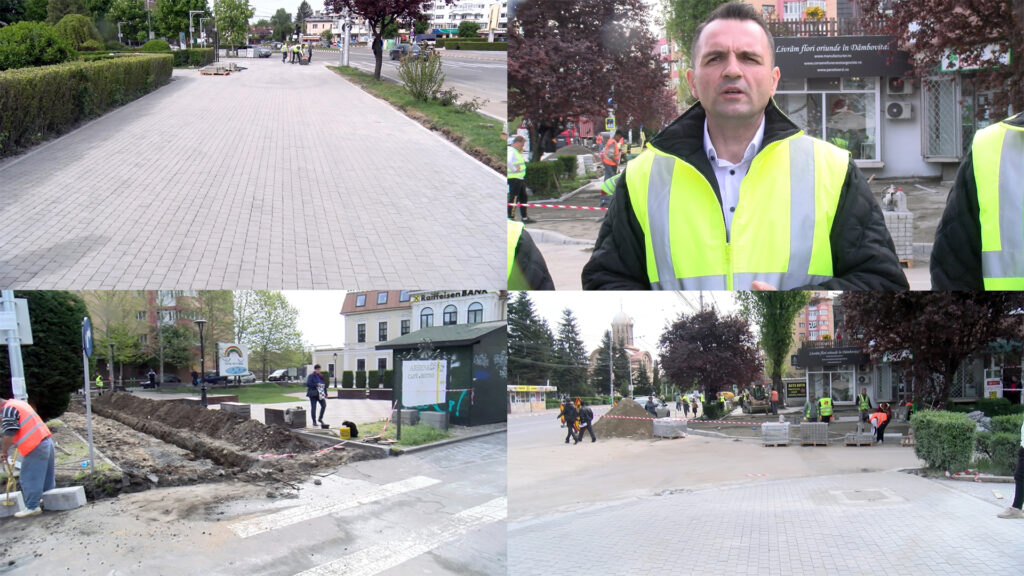 Târgoviște, au început lucrările de reabilitare pe Bulevardul Mircea cel Bătrân