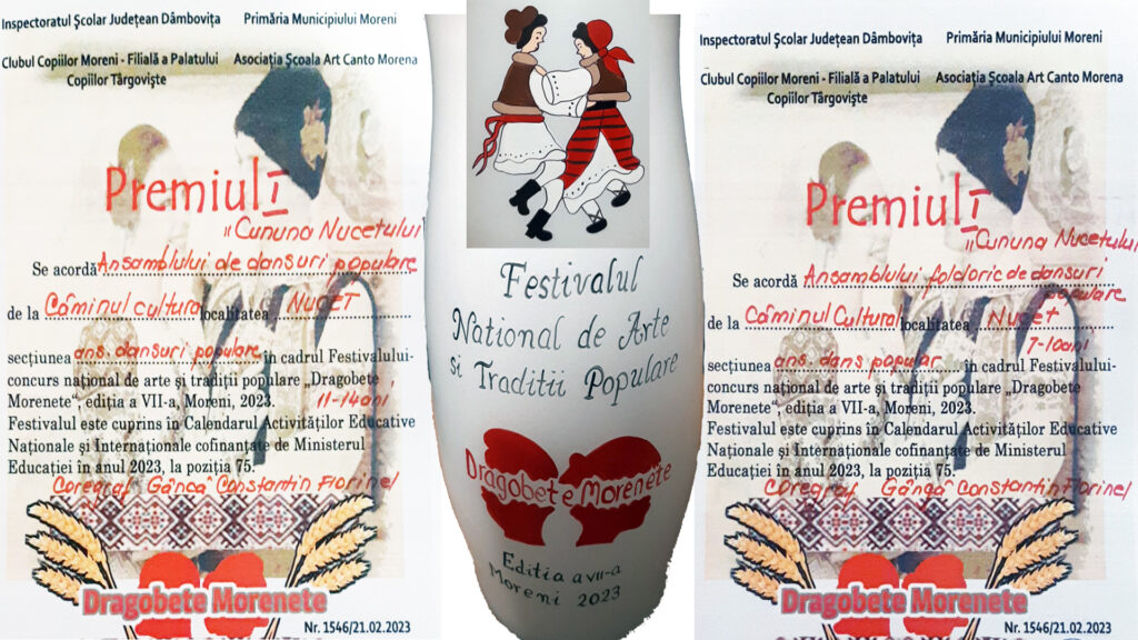 Ansamblul de dansuri „Cununa Nucetului”, locul I la Festivalul Național de Arte și Tradiții Populare, Moreni 2023