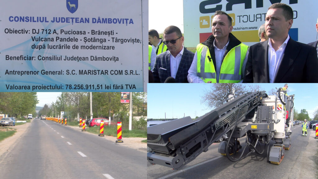 S-a dat startul lucrărilor de modernizare a drumului județean DJ 712 Târgoviște – Șotânga – Vulcana Pandele – Brănești – Pucioasa