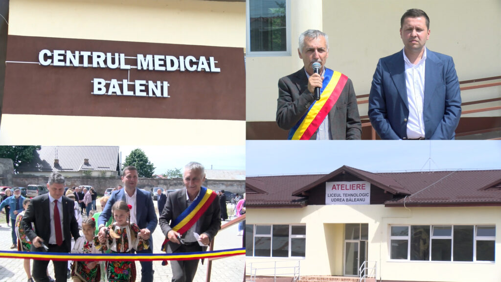 Băleni, au fost inaugurate Centrul medical și 2 ateliere modernizate ale Liceului Tehnologic „Udrea Băleanu”