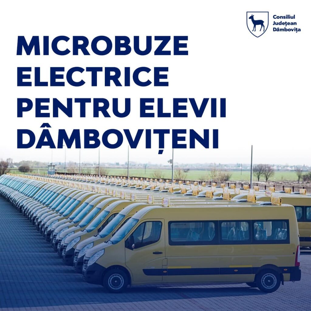 A fost lansată licitația publică prin care Consiliul Județean Dâmbovița va achiziționa 17 microbuze de 16+1 locuri pentru elevii navetiști din tot atâtea comune dâmbovițene.