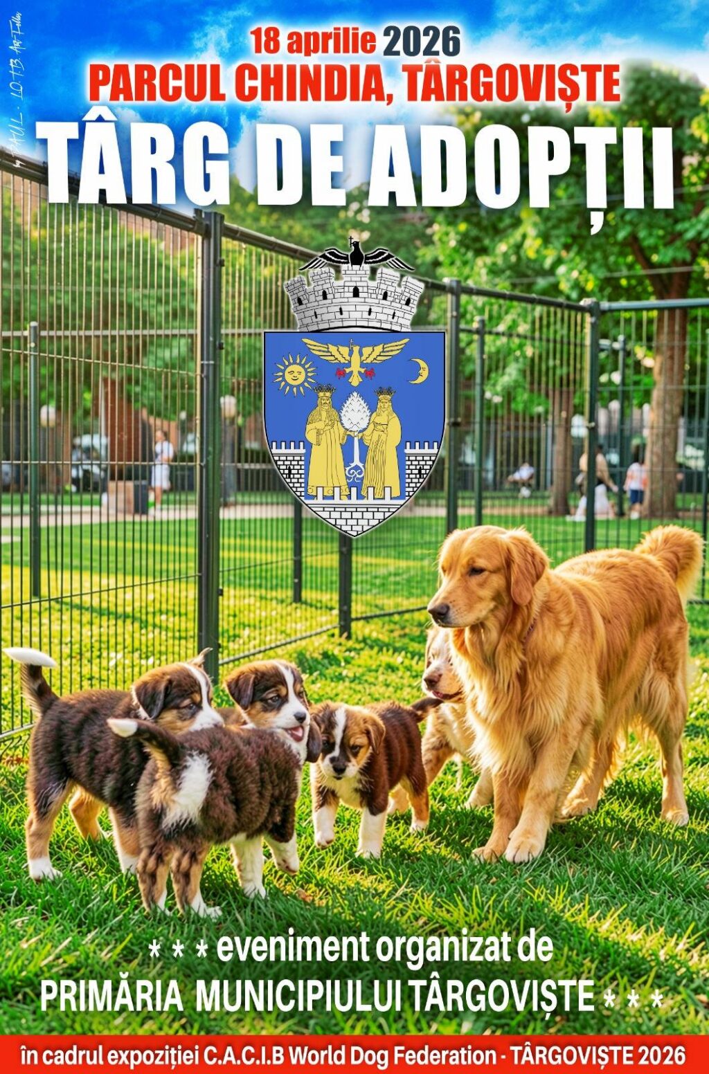 Sâmbătă, începând cu ora 10, vă așteptăm în Parcul Chindia, unde vor avea loc două evenimente dedicate celor care apreciază câinii și își doresc să fie parte dintr-o inițiativă frumoasă pentru comunitate