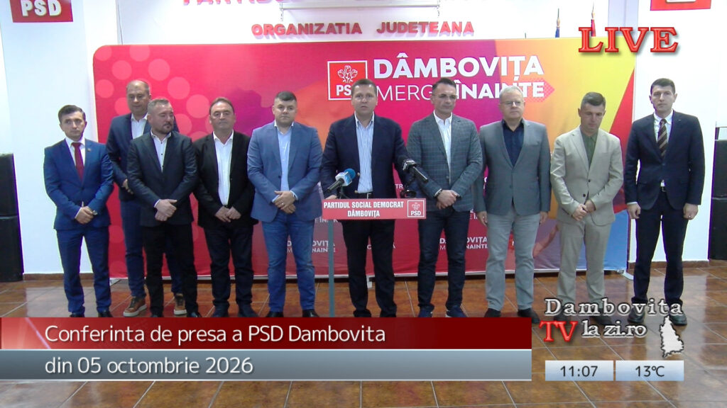 Conferinta de presa a PSD Dambovita din 5 octombrie 2026